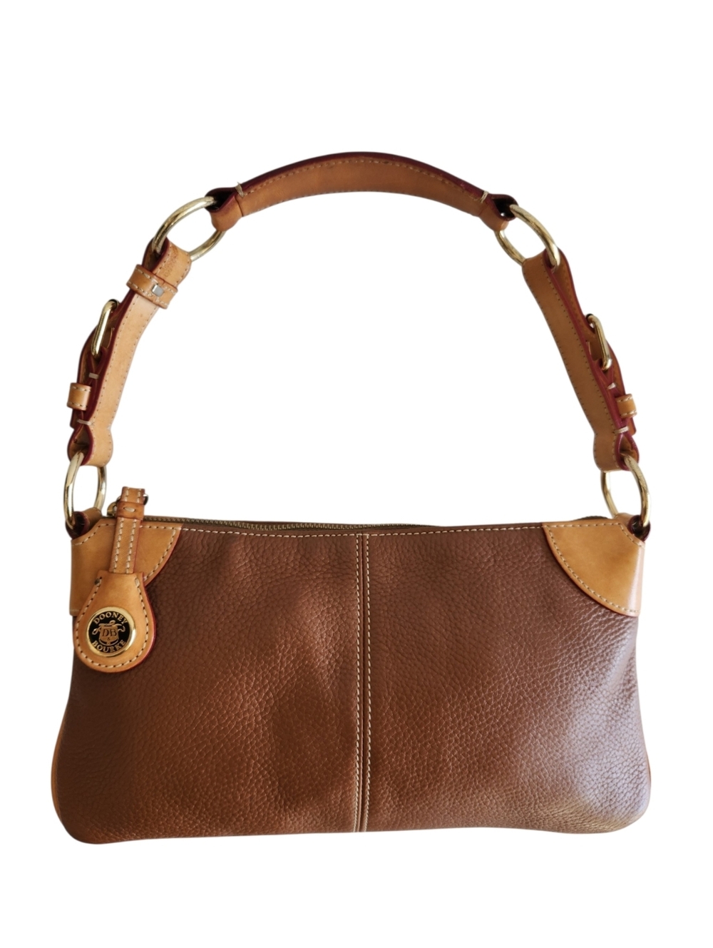 Dooney & Bourke Small  Shoulder Bag Saddle Brown All Weather Leather